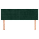 vidaXL sötétzöld bársony fejtámla 144x5x78/88 cm