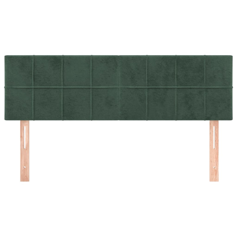 vidaXL 2 db sötétzöld bársony fejtámla 72 x 5 x 78/88 cm