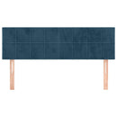 vidaXL sötétkék bársony fejtámla 144x5x78/88 cm