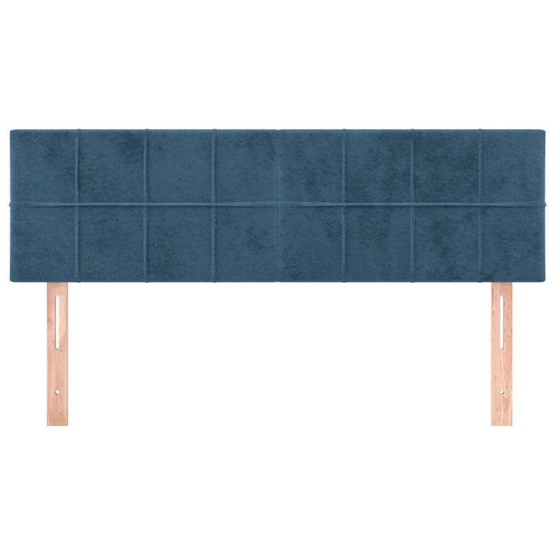 vidaXL 2 db sötétkék bársony fejtámla 72 x 5 x 78/88 cm