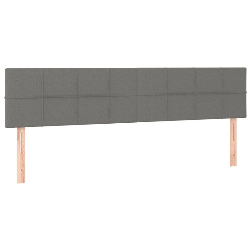 vidaXL 2 db sötétszürke szövet fejtámla 80 x 5 x 78/88 cm