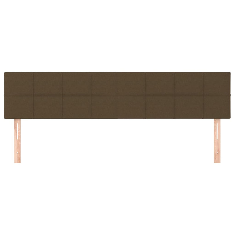vidaXL 2 db sötétbarna szövet fejtámla 80 x 5 x 78/88 cm