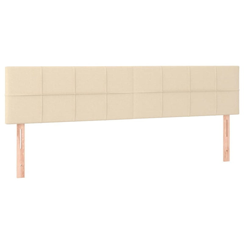 vidaXL 2 db krémszínű szövet fejtámla 80 x 5 x 78/88 cm