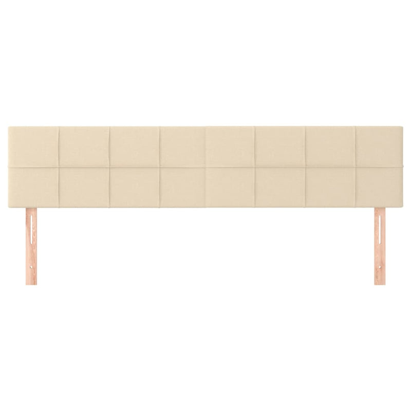 vidaXL 2 db krémszínű szövet fejtámla 80 x 5 x 78/88 cm