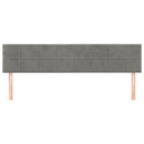 vidaXL világosszürke bársony fejtámla 160x5x78/88 cm