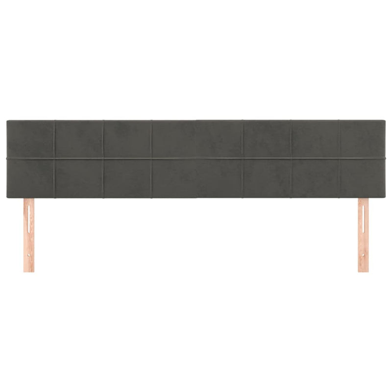vidaXL 2 db sötétszürke bársony fejtámla 80 x 5 x 78/88 cm
