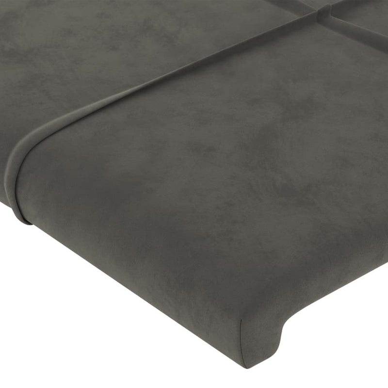 vidaXL 2 db sötétszürke bársony fejtámla 80 x 5 x 78/88 cm