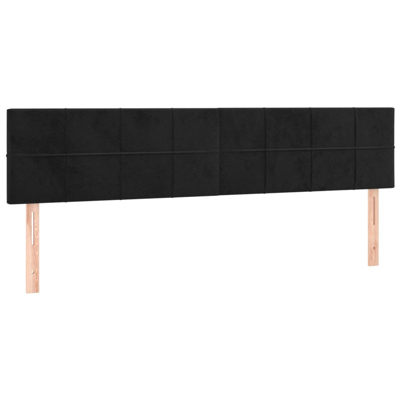 vidaXL 2 db fekete bársony fejtámla 80 x 5 x 78/88 cm