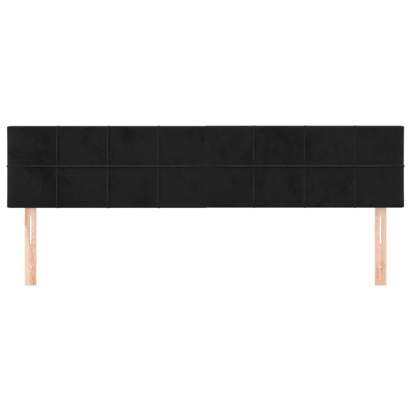 vidaXL 2 db fekete bársony fejtámla 80 x 5 x 78/88 cm
