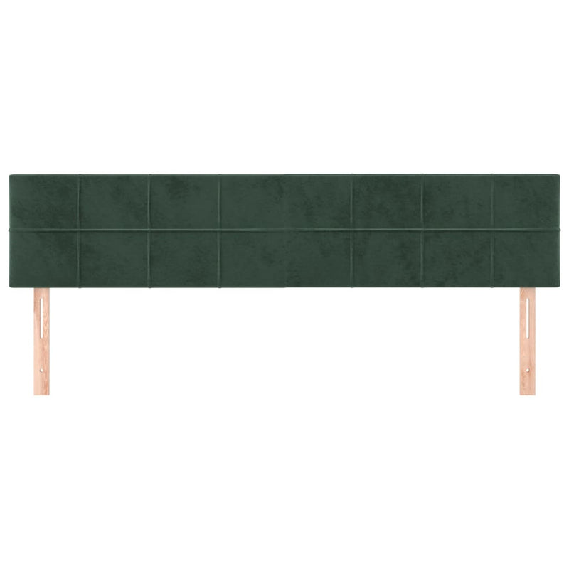 vidaXL 2 db sötétzöld bársony fejtámla 80 x 5 x 78/88 cm