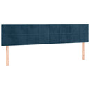 vidaXL sötétkék bársony fejtámla 160x5x78/88 cm