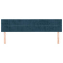vidaXL sötétkék bársony fejtámla 160x5x78/88 cm