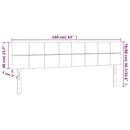 vidaXL sötétkék bársony fejtámla 160x5x78/88 cm