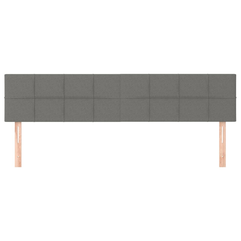 vidaXL 2 db sötétszürke szövet fejtámla 90x5x78/88 cm