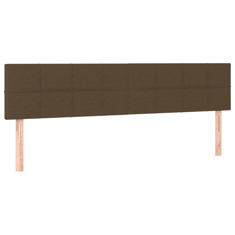 vidaXL 2 db sötétbarna szövet fejtámla 90x5x78/88 cm