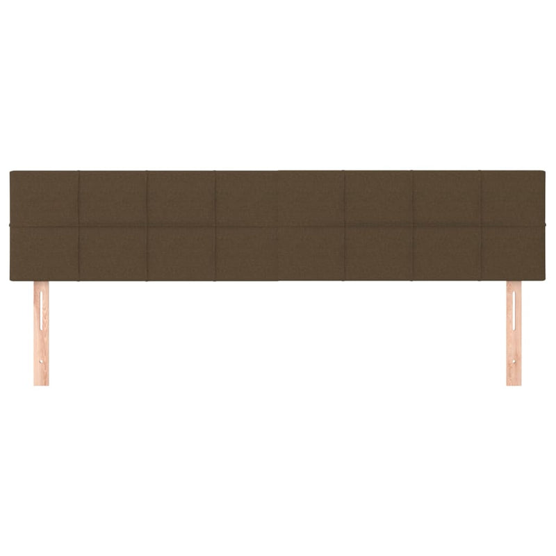 vidaXL 2 db sötétbarna szövet fejtámla 90x5x78/88 cm