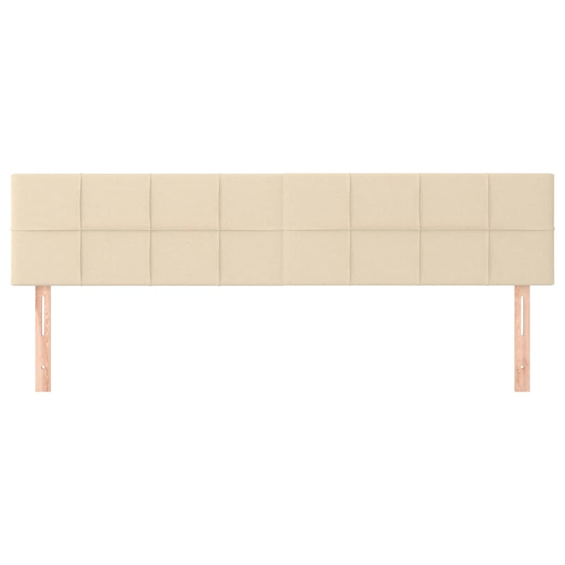 vidaXL 2 db krémszínű szövet fejtámla 90x5x78/88 cm