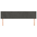 vidaXL sötétszürke bársony fejtámla 180x5x78/88 cm