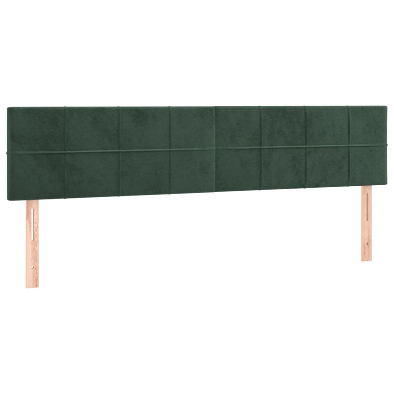vidaXL 2 db sötétzöld bársony fejtámla 90x5x78/88 cm