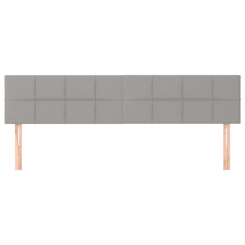 vidaXL 2 db világosszürke szövet fejtámla 100x5x78/88 cm