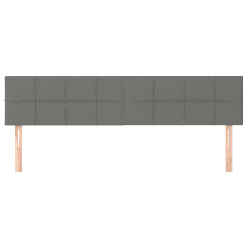vidaXL 2 db sötétszürke szövet fejtámla 100x5x78/88 cm