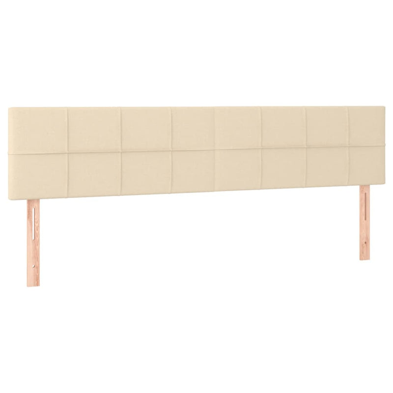 vidaXL 2 db krémszínű szövet fejtámla 100x5x78/88 cm