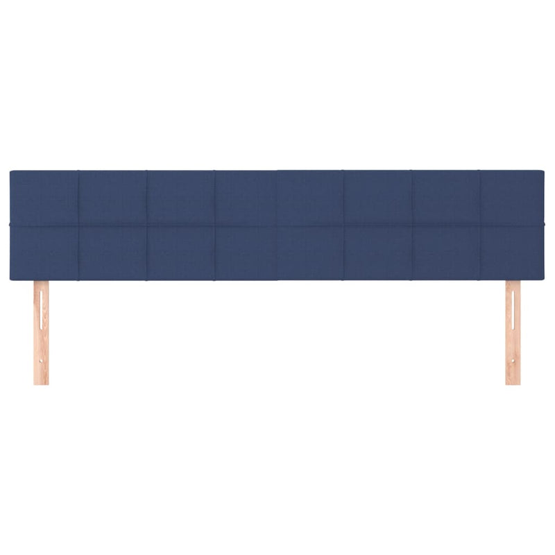 vidaXL 2 db kék szövet fejtámla 100x5x78/88 cm