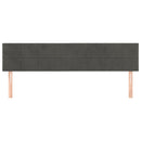 vidaXL sötétszürke bársony fejtámla 200 x 5 x 78/88 cm