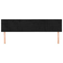 vidaXL fekete bársony fejtámla 200 x 5 x 78/88 cm