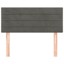 vidaXL sötétszürke bársony fejtámla 80 x 5 x 78/88 cm