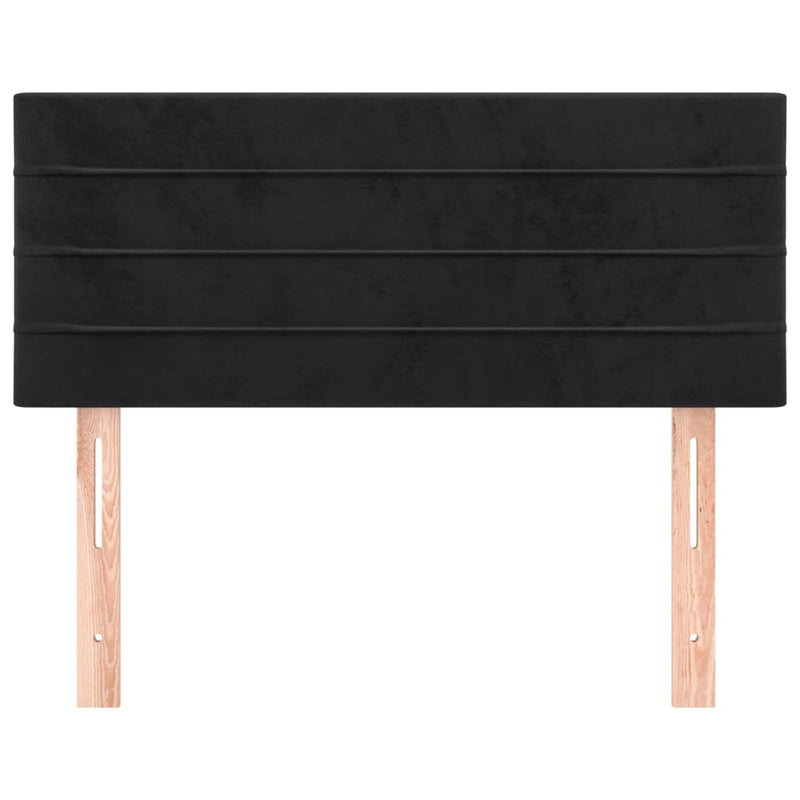 vidaXL fekete bársony fejtámla 80 x 5 x 78/88 cm