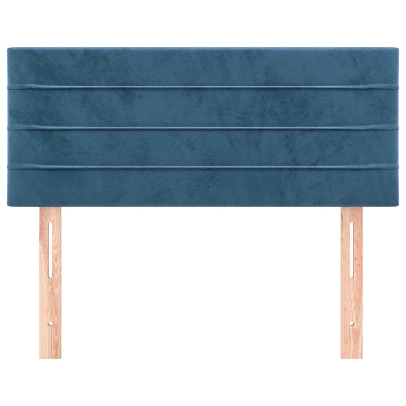 vidaXL sötétkék bársony fejtámla 90x5x78/88 cm