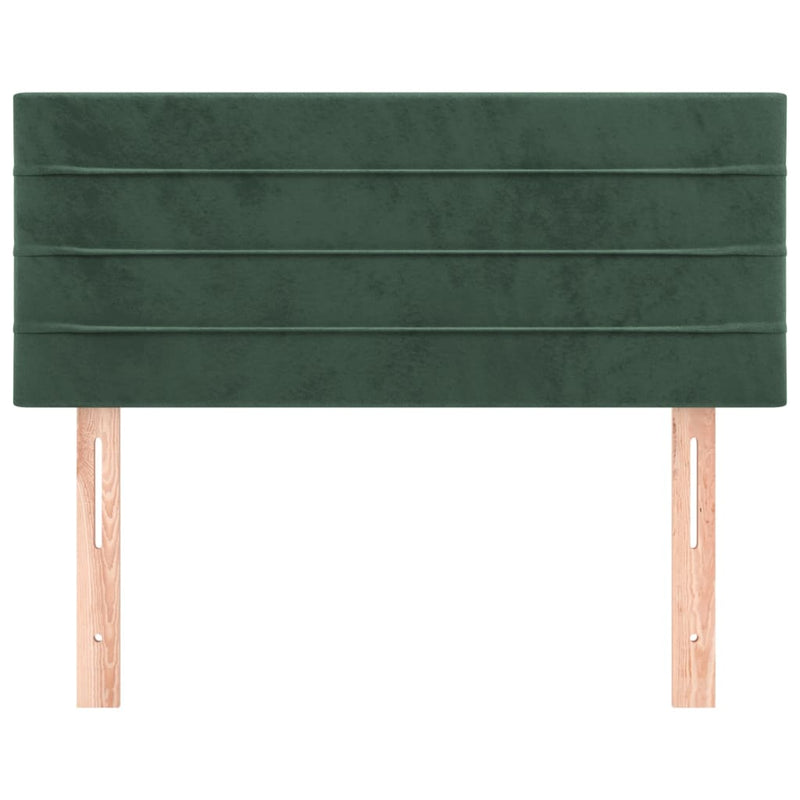 vidaXL sötétzöld bársony fejtámla 100x5x78/88 cm