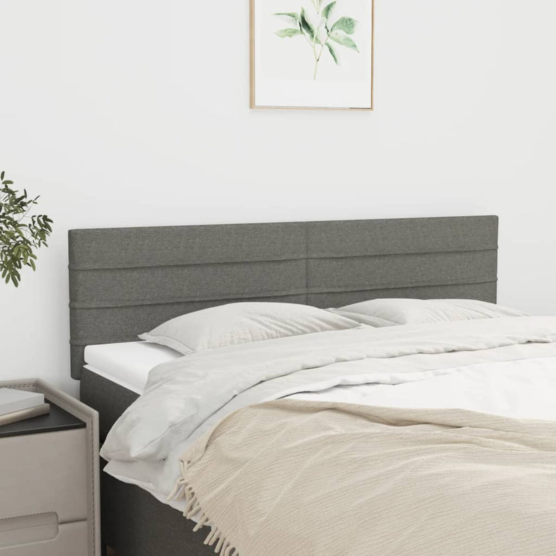 vidaXL 2 db sötétszürke szövet fejtámla 72 x 5 x 78/88 cm