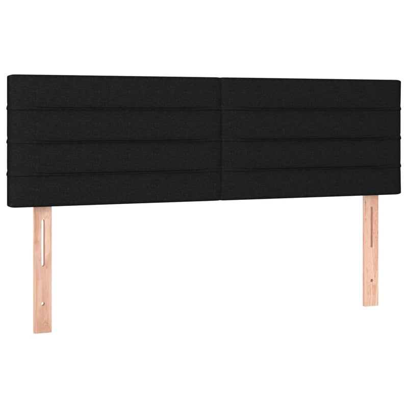 vidaXL 2 db fekete szövet fejtámla 72 x 5 x 78/88 cm
