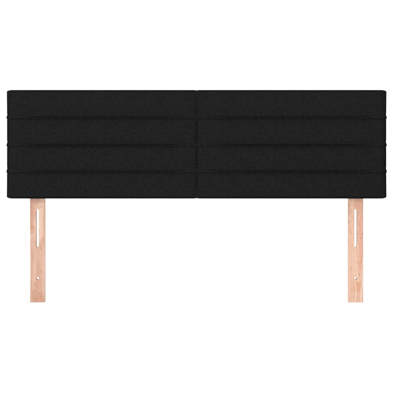 vidaXL 2 db fekete szövet fejtámla 72 x 5 x 78/88 cm
