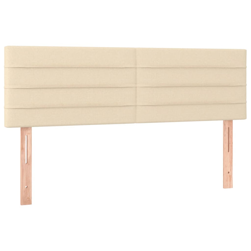 vidaXL 2 db krémszínű szövet fejtámla 72 x 5 x 78/88 cm