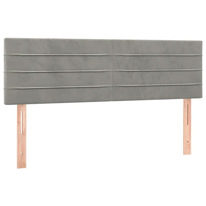 vidaXL 2 db világosszürke bársony fejtámla 72 x 5 x 78/88 cm