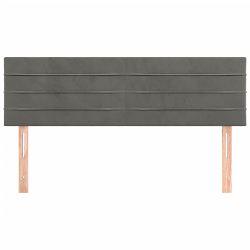 vidaXL 2 db sötétszürke bársony fejtámla 72 x 5 x 78/88 cm