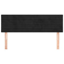 vidaXL fekete bársony fejtámla 144x5x78/88 cm
