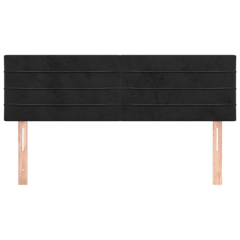 vidaXL 2 db fekete bársony fejtámla 72 x 5 x 78/88 cm