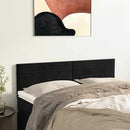 vidaXL fekete bársony fejtámla 144x5x78/88 cm