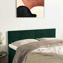 vidaXL sötétzöld bársony fejtámla 144x5x78/88 cm