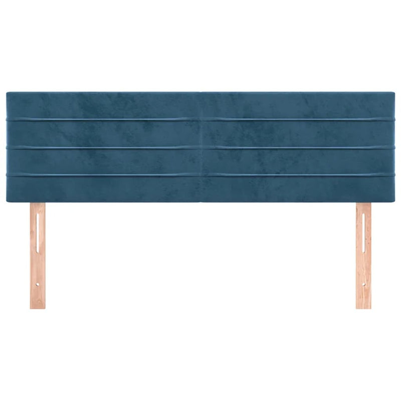 vidaXL 2 db sötétkék bársony fejtámla 72 x 5 x 78/88 cm