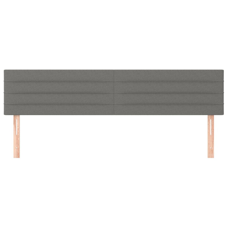 vidaXL 2 db sötétszürke szövet fejtámla 80 x 5 x 78/88 cm