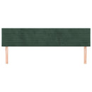 vidaXL 2 db sötétzöld bársony fejtámla 80 x 5 x 78/88 cm