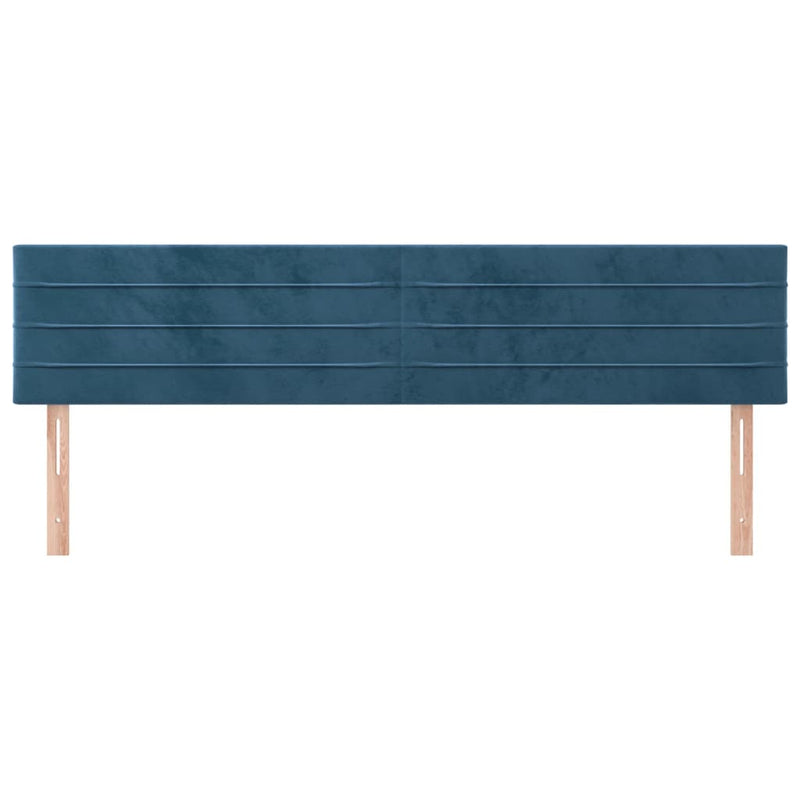 vidaXL 2 db sötétkék bársony fejtámla 80 x 5 x 78/88 cm