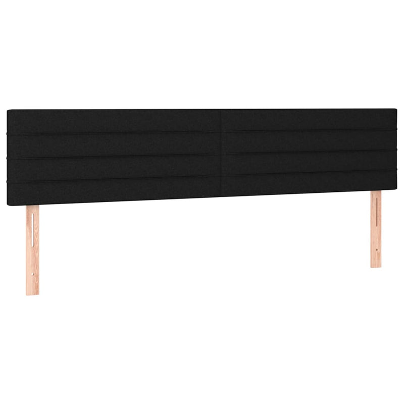 vidaXL 2 db fekete szövet fejtámla 90x5x78/88 cm