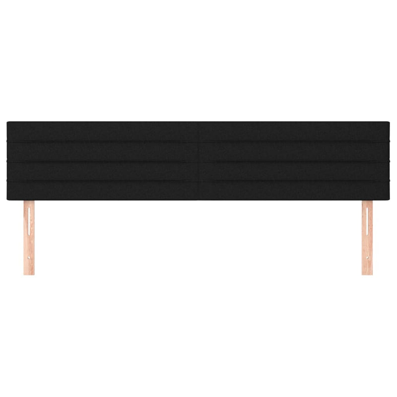 vidaXL 2 db fekete szövet fejtámla 90x5x78/88 cm