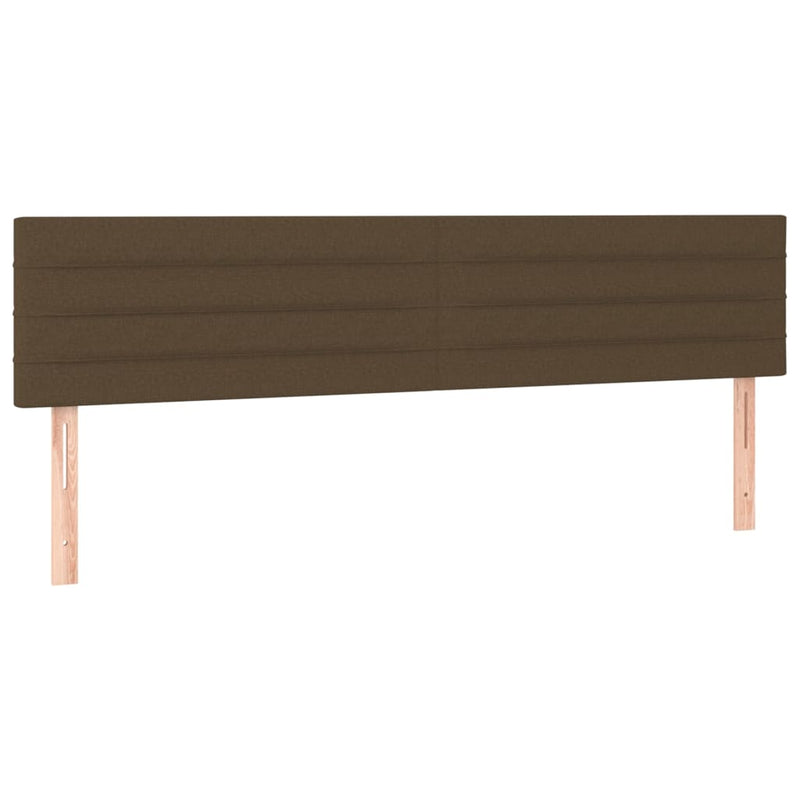 vidaXL 2 db sötétbarna szövet fejtámla 90x5x78/88 cm
